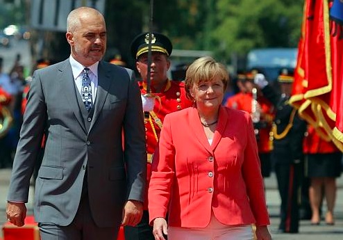 Edi Rama e Angela Merkel