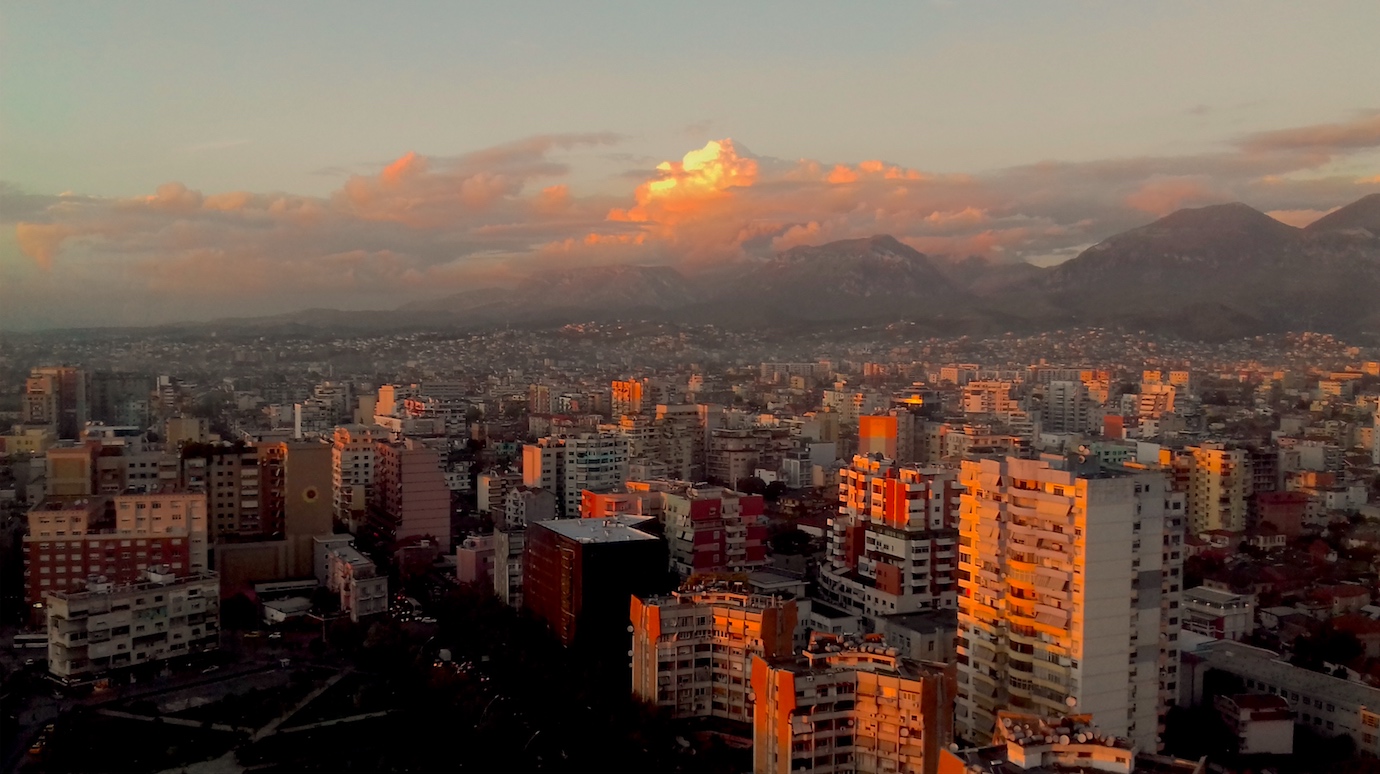 Tirana seen from the top floor of the Plaza Hotel - Ph. Nicola Pedrazzi Tirana seen from the top floor of the Plaza Hotel - Ph. Nicola Pedrazzi