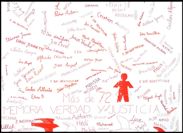 Lenzuoli della memoria - artista Daniela Gioda (Carovana Migranti)