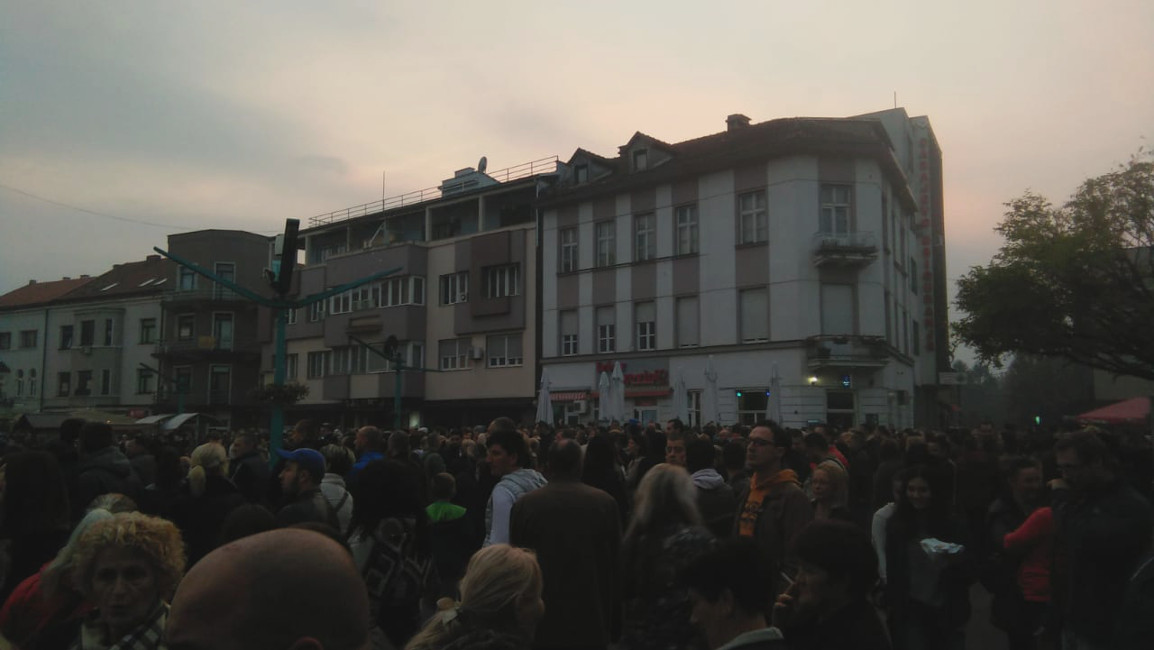 Bihać, proteste di piazza ottobre 2018 - foto Greta Mangiagalli archivio Ipsia