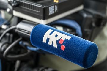 Microphone with the symbol of the National Croatian Television - HRT Microphone with the symbol of the National Croatian Television - HRT