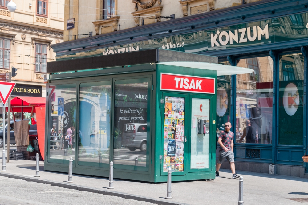 Newsstand in Zagreb © Robson90/Shutterstock