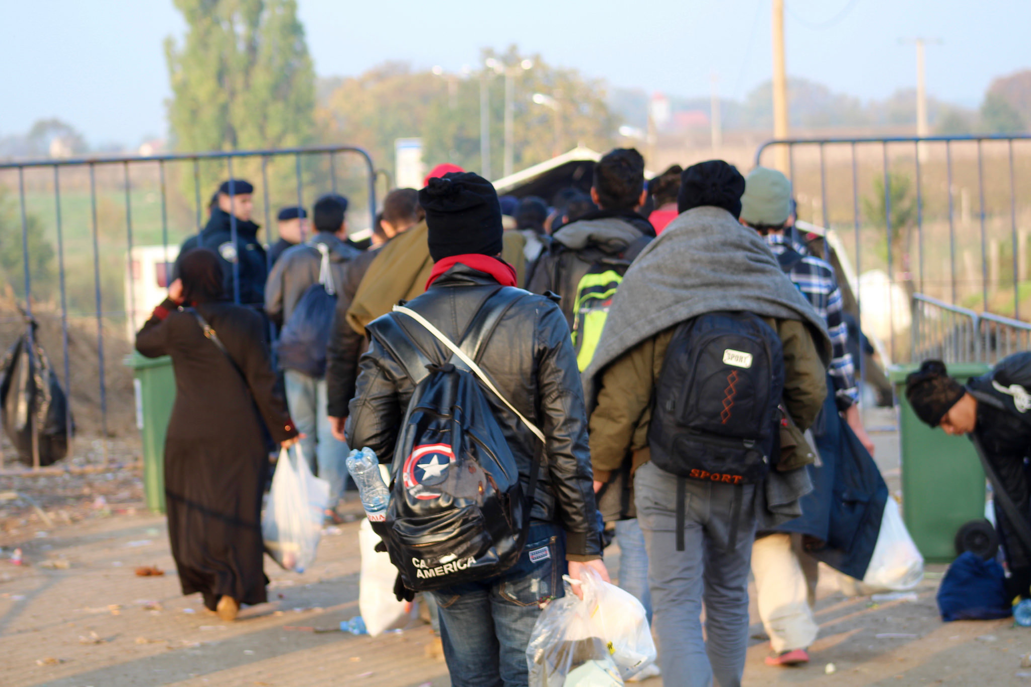 Refugees on the border between Serbia and Croatia (photo: Trocaire)