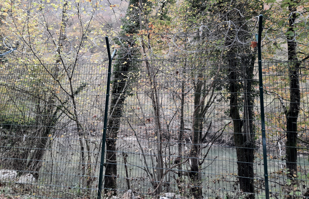 Barbed wire along the Slovenian bank of the Kupa – Giovanni Vale