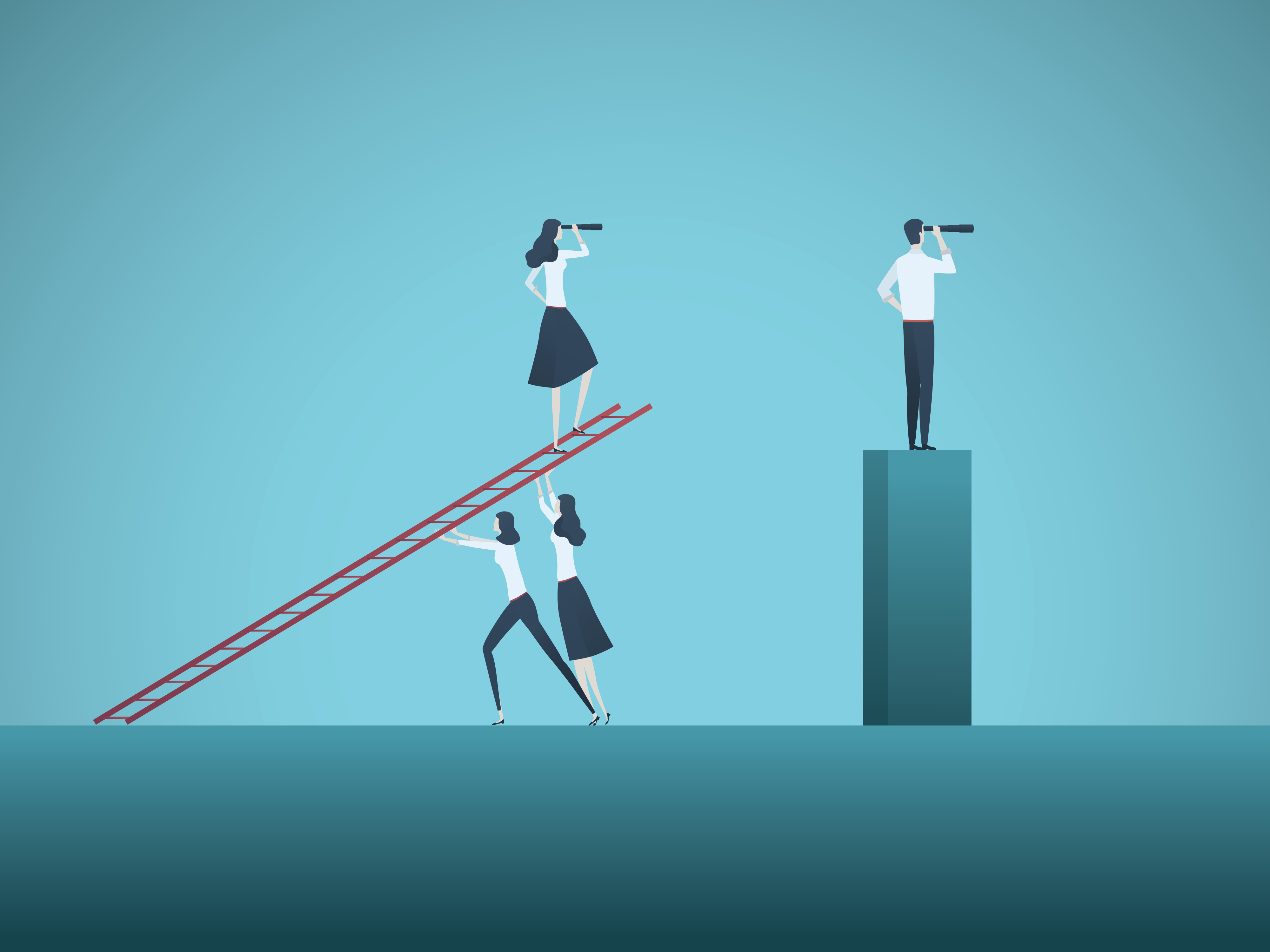 Symbolic illustration of gender gap Symbolic illustration of gender gap