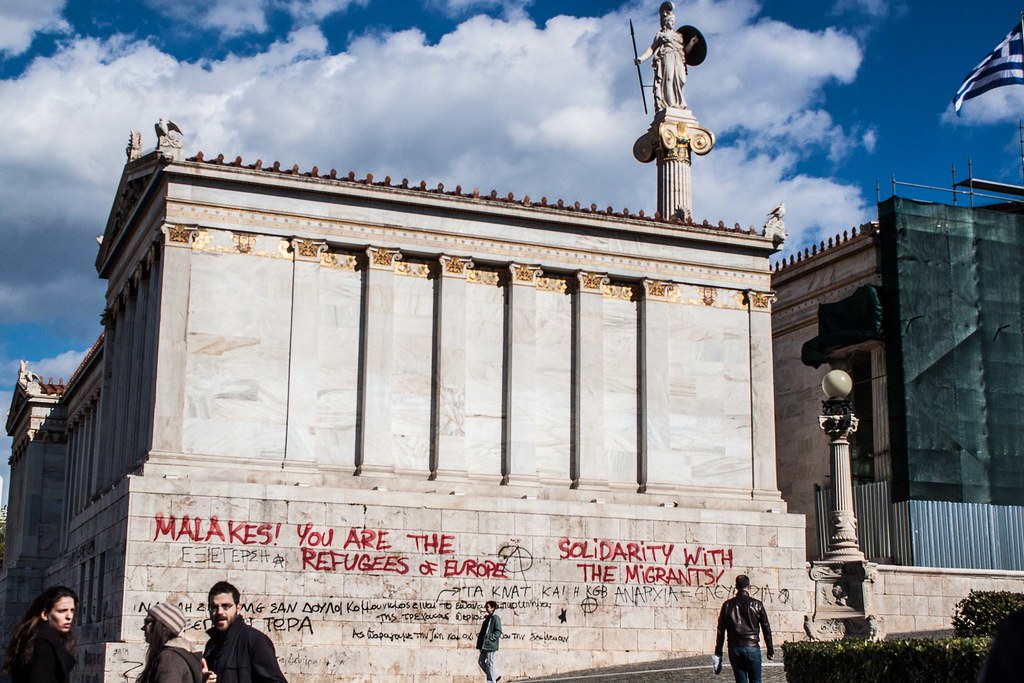 Writings in solidarity with migrants in Athens by iolanda fresnillo (CC BY-NC-SA 2.0)