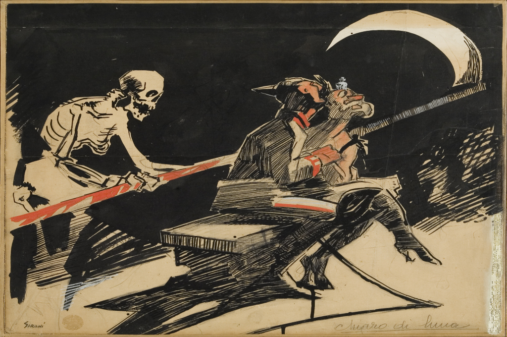 Mario Sironi, Chiaro di luna, 1915, tempera e china su carta Mario Sironi, Chiaro di luna, 1915, tempera e china su carta