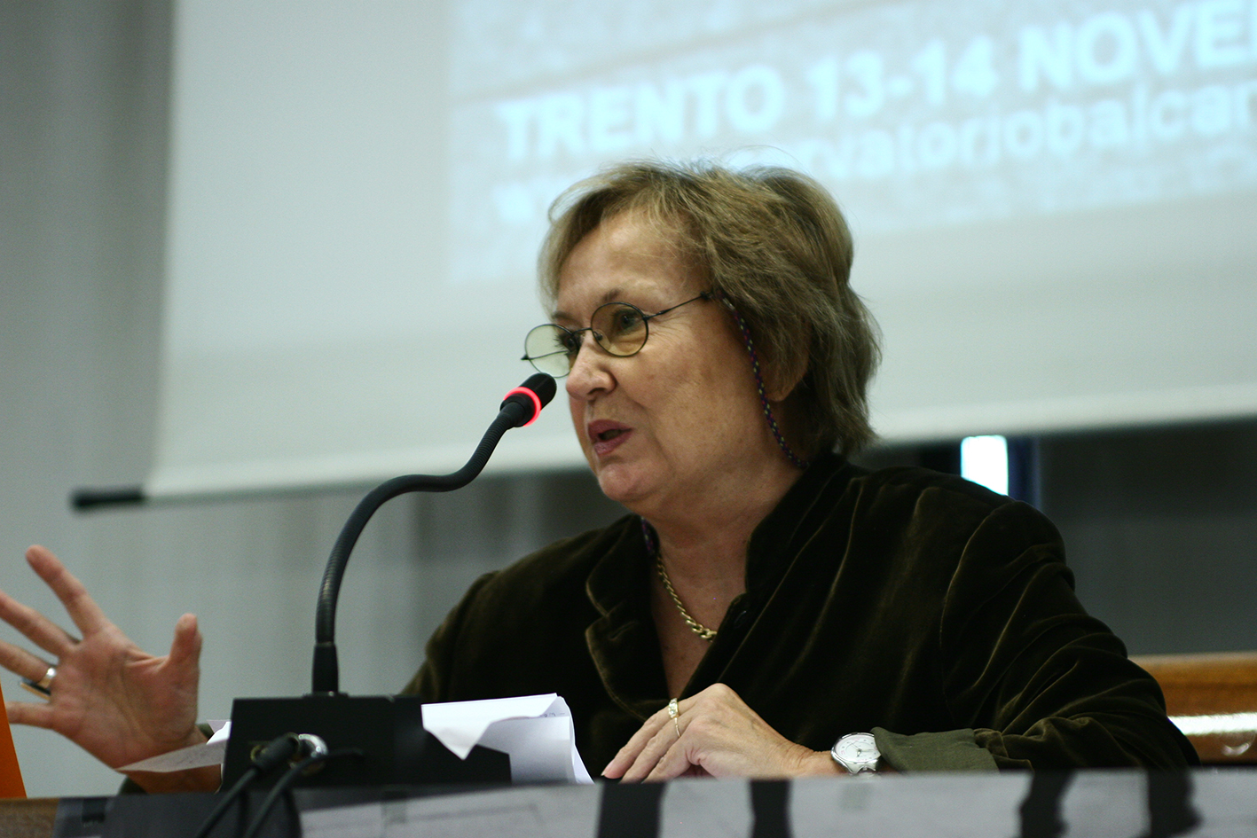 Melita Richter al convegno di OBCT "Il lungo '89" (foto OBCT)