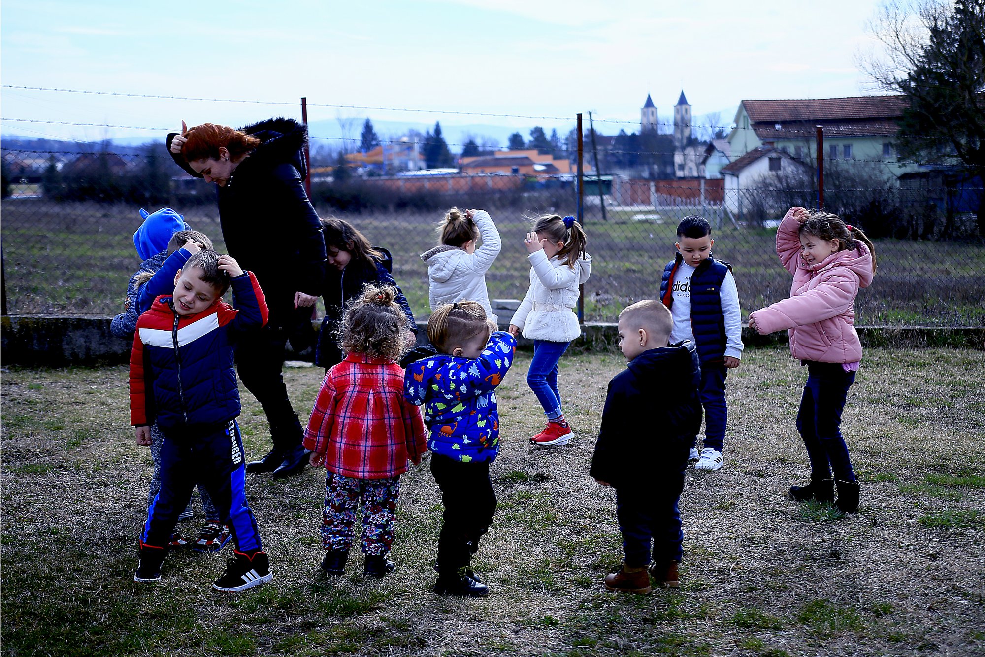 Outdoor activities in a Kosovo preschool (photo by Jeton Sopa)