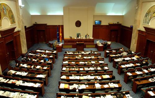 Nel parlamento di Skopje