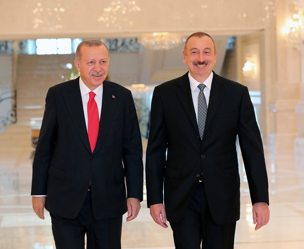 Recep Tayyip Erdoğan e Ilham Aliyev a Baku nell'ottobre 2019 © Alex Gakos/Shutterstock