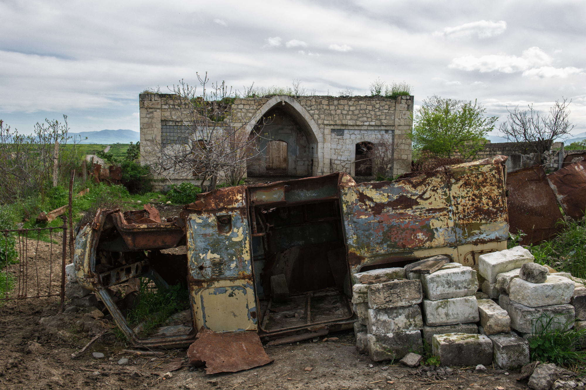 Rovine della città d Agdam nel 2015