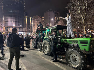 During the protests of March 15, 2025 in Belgrade (photo M. Moratti)