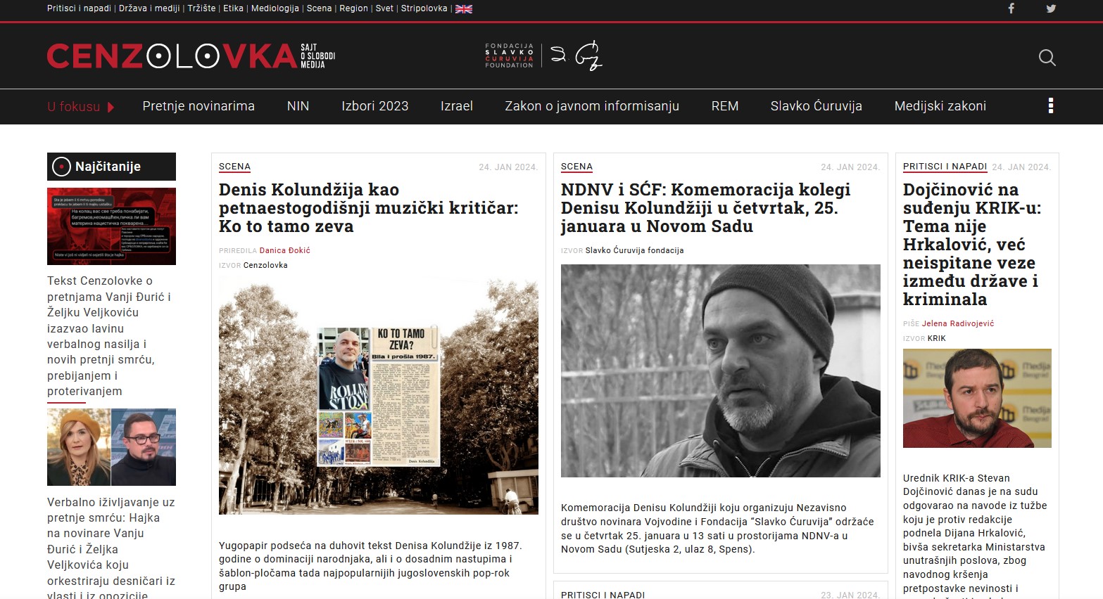 Cenzolovka, portale serbo dedicato alla libertà dei media Cenzolovka, portale serbo dedicato alla libertà dei media