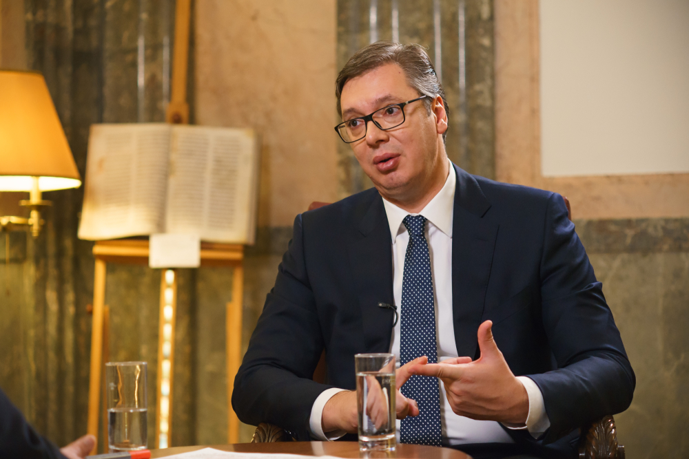 Il Presidente serbo Aleksandar Vučić