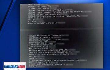 Lista delle ong e delle persone sotto esame (screenshot newsmax Adria)