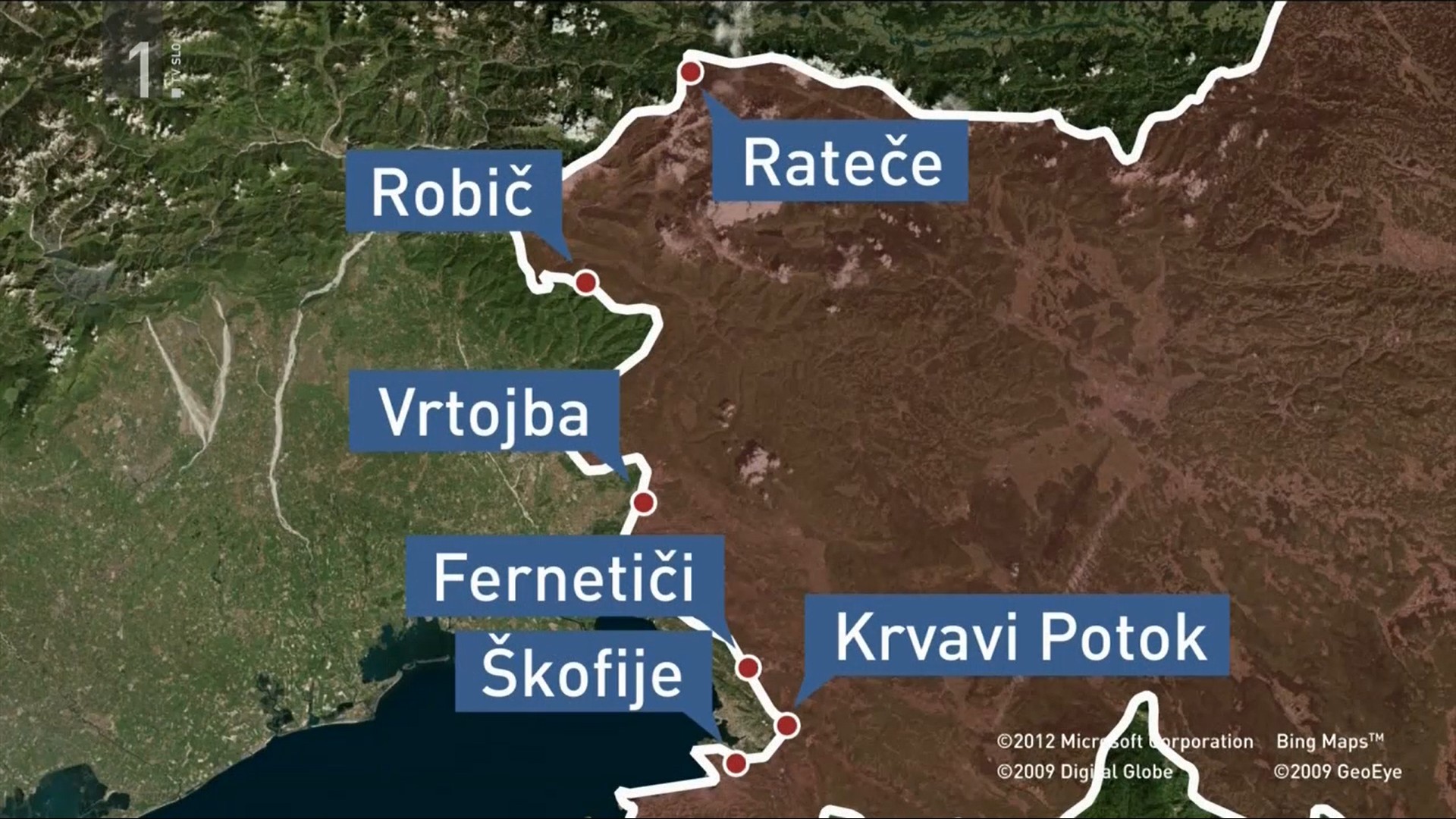 Mappa valichi aperti Italia-Slovenia per emergenza Coronavirus