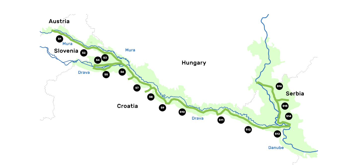 The Amazon of Europe southern route layout