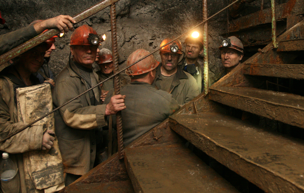 Miners in the Donetsk region