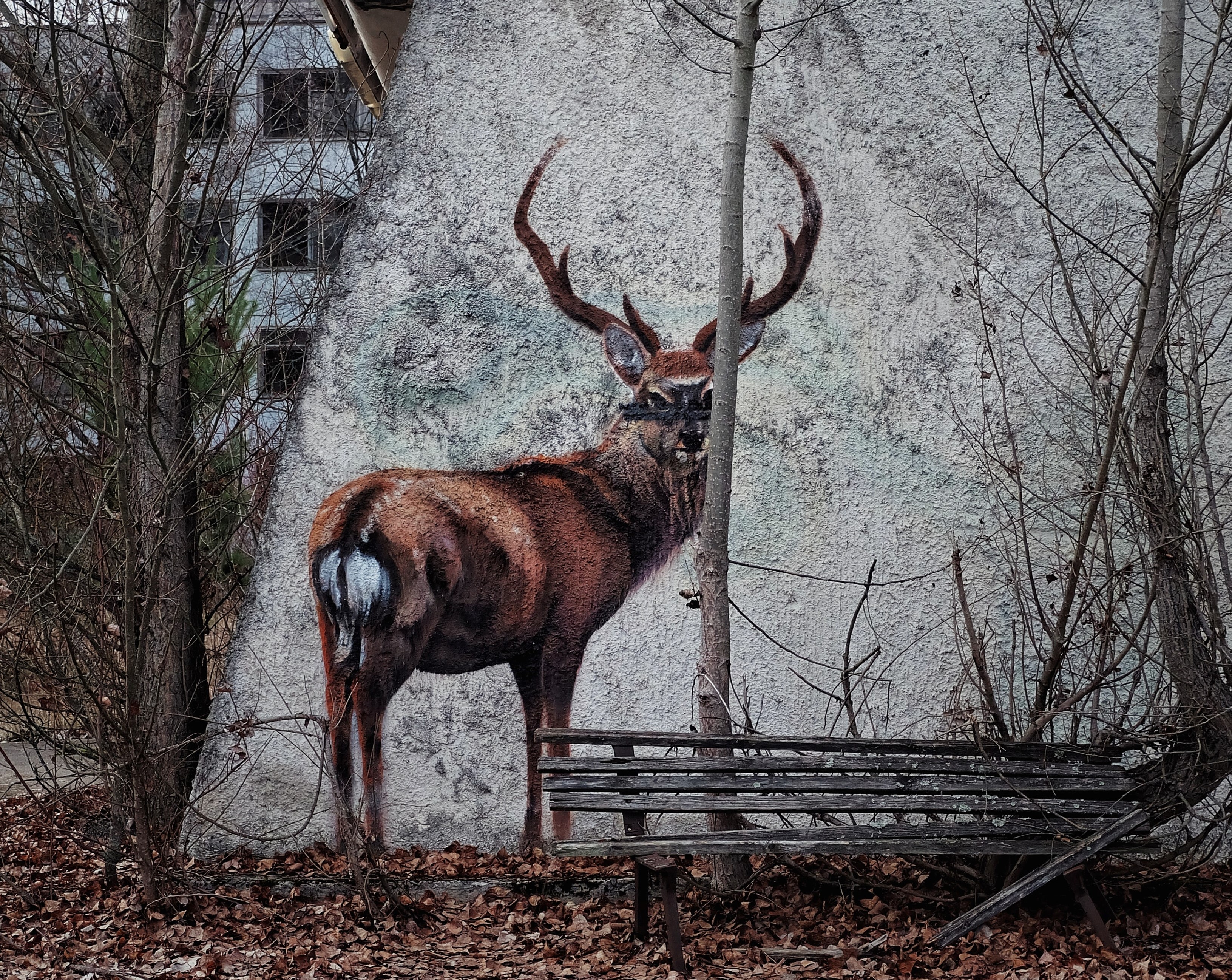 Murale a  Pripyat Černobyl