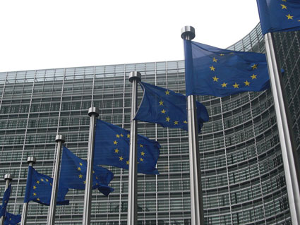 European Commission flags