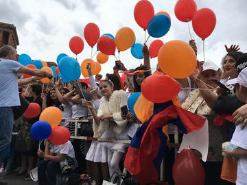 Yerevan, festeggiamenti per l'elezione di Pashinyan - foto Monica Ellena