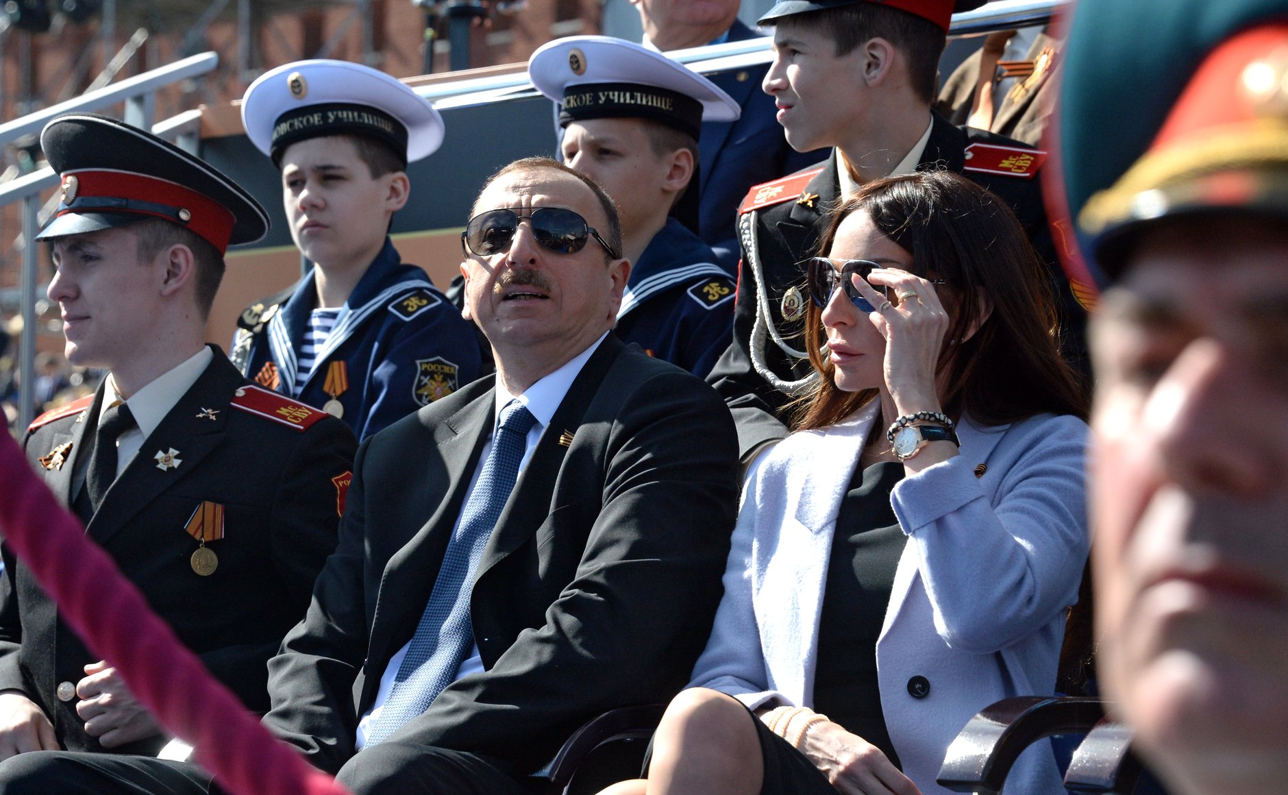 Ilham Aliyev e la first lady (foto Kremlin.ru - wikimedia)