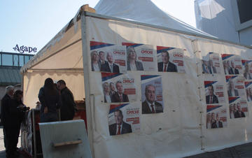 Banja Luka, manifesti elettorali di Milorad Dodik elezioni BiH 2018 - foto A.Sasso.jpg