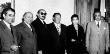 Tito ad Aleppo nel 1959, con la moglie Jovanka e altri leader del Movimento dei non allineati - Wikimedia