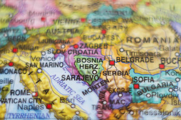 Una mappa dei Balcani