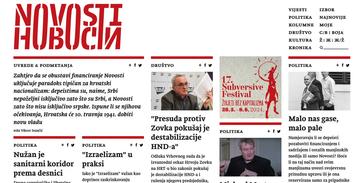 La homepage del portale Novosti