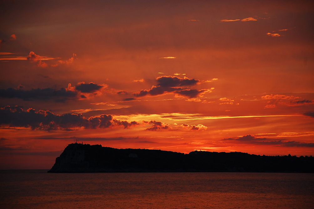 Tramonto sulla penisola di Prevlaka (foto L. Zanoni)