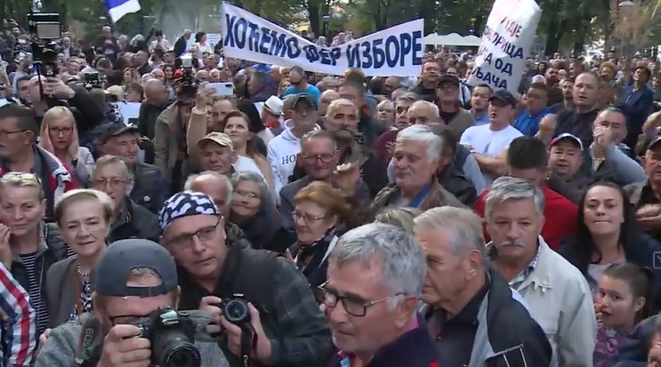 Proteste a Banja Luka (screenshot youtube)