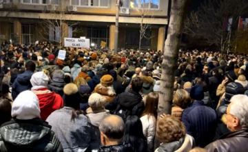 Belgrado, protesta del 18 dicembre 2023 - Zeleno-levi front/Ne davimo Beograd