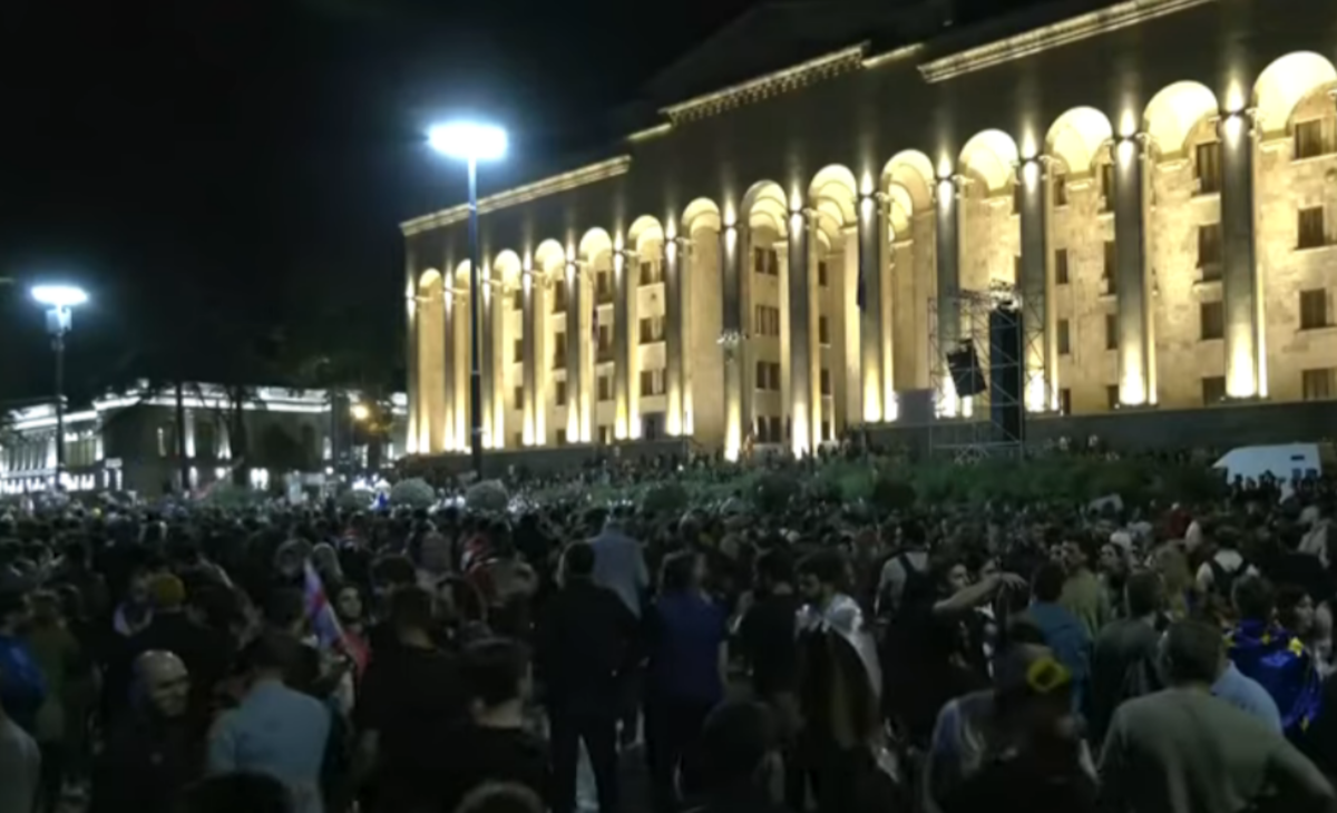 Tbilisi, proteste di piazza, 1 maggio 2024