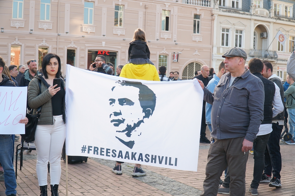Una protesta in Georgia per chiedere la scarcerazione di Mikheil Saakashvili © omer karabacak/Shutterstock