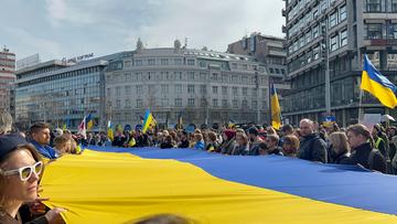 Belgrado, marcia di solidarietà con l'Ucraina -  Foto di Massimo Moratti