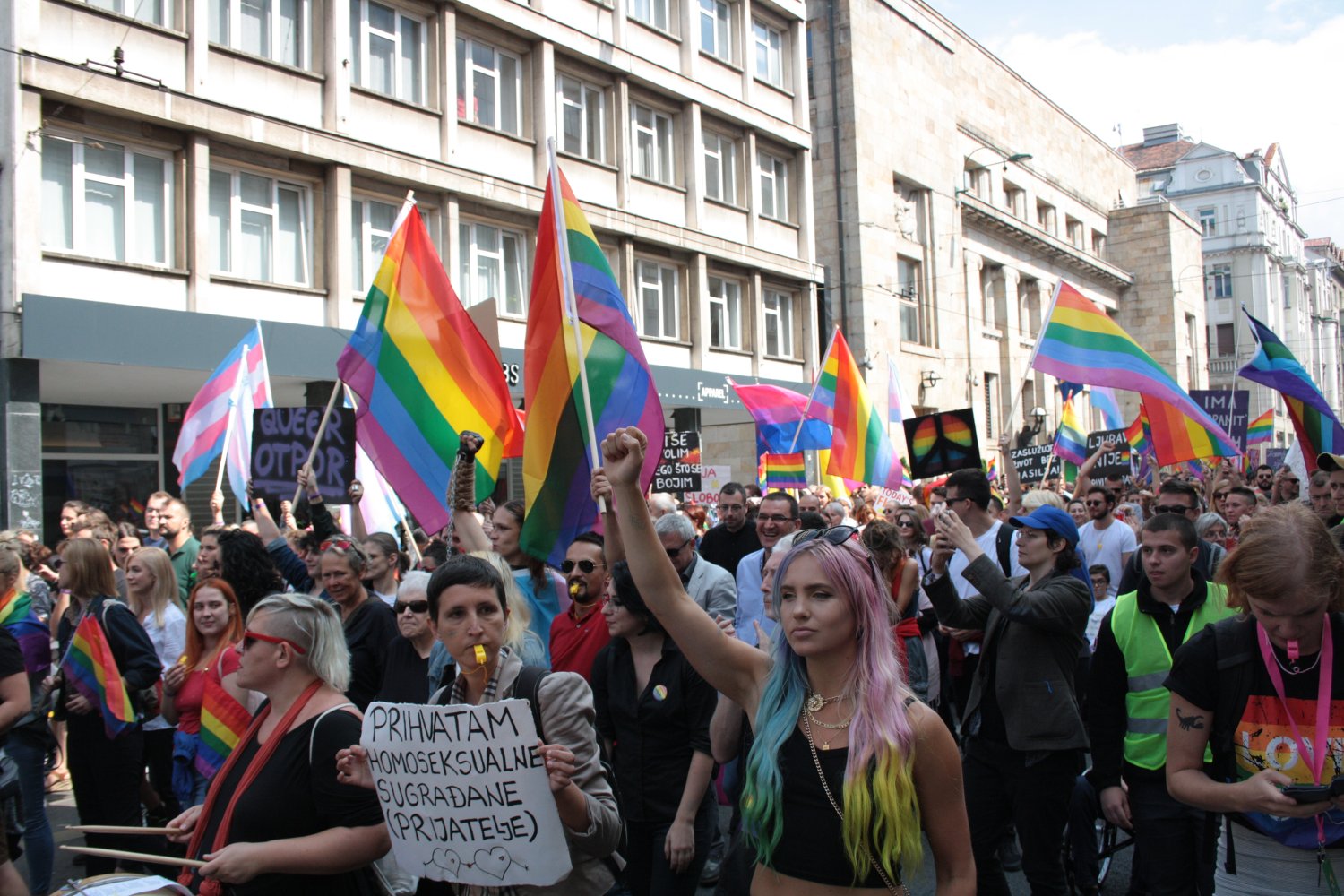 Il Pride a Sarajevo, foto di Alfredo Sasso