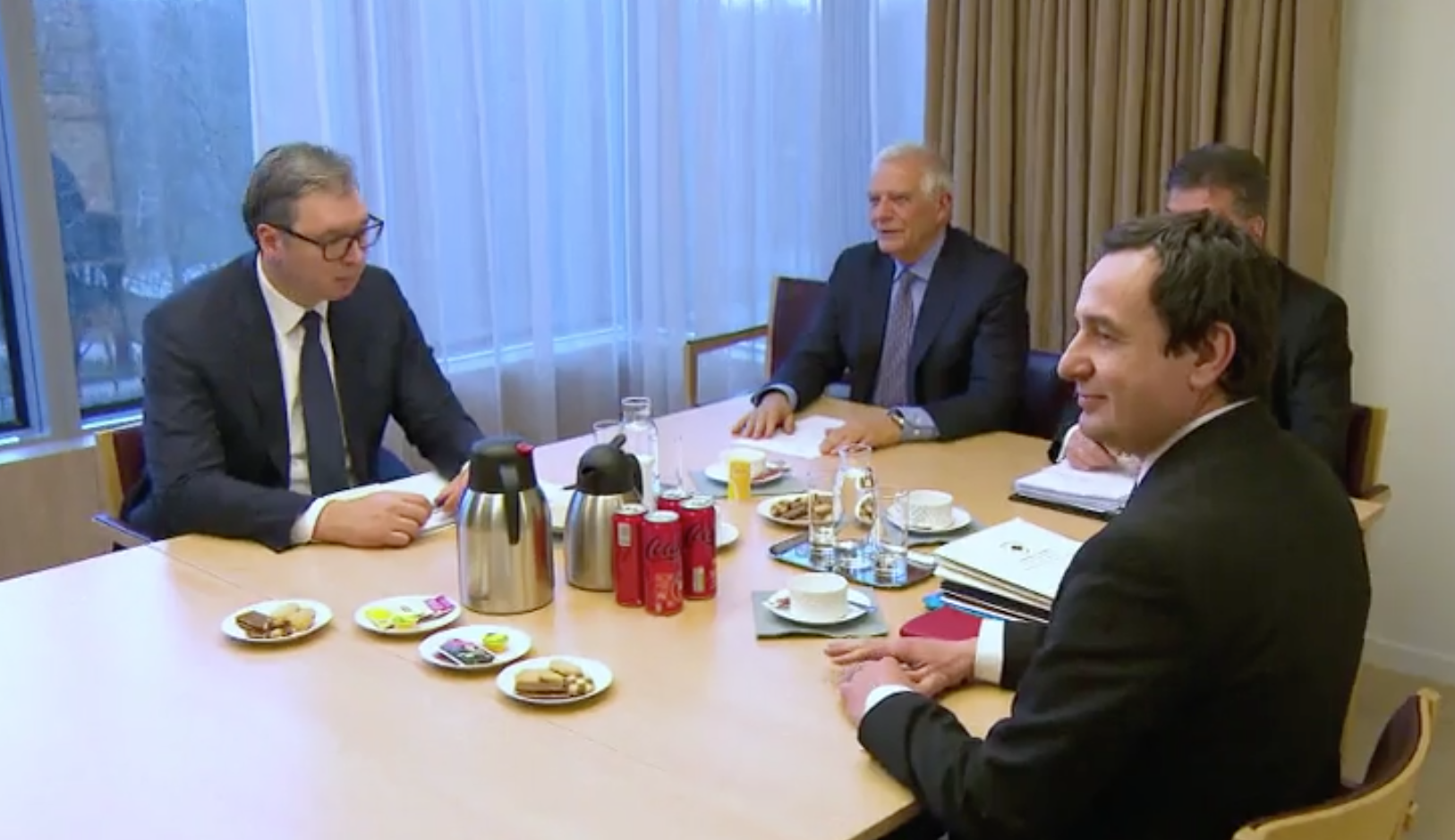 L’incontro di ieri tra Vučić e Kurti a Bruxelles - © Commissione europea