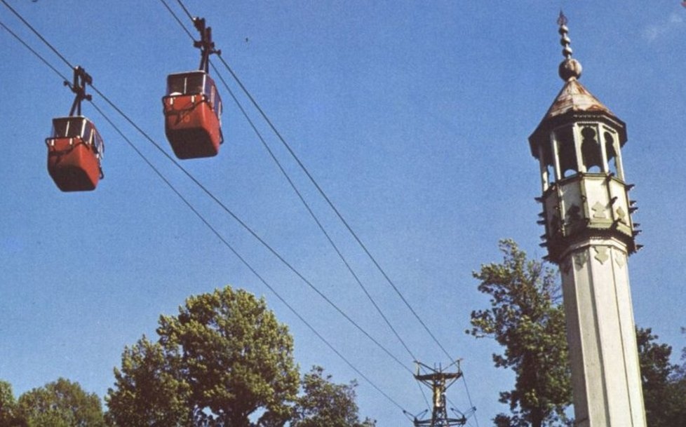 Una foto d'epoca della funivia di Sarajevo