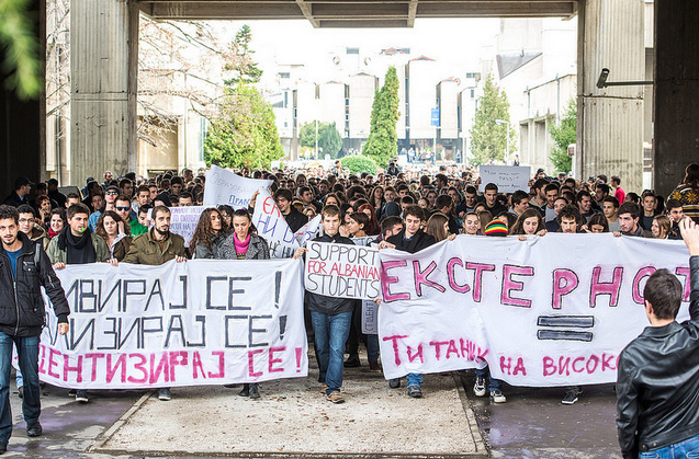 Le proteste di novembre in Macedonia (FOSIM/flickr)