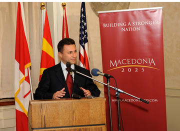 Nikola Gruevski in 2009 (photo by Zoran Karapancev/Shutterstock)