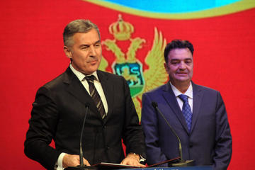 Milo Đukanović e Duško Knežević (foto di Boris Pejović/Vijesti)