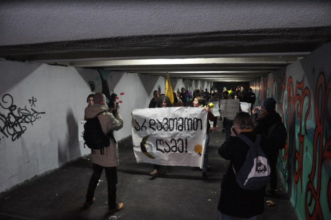‘We will not give up the night’, demonstration in Tbilisi on 10 December (Mari Nikuradze /OC Media)