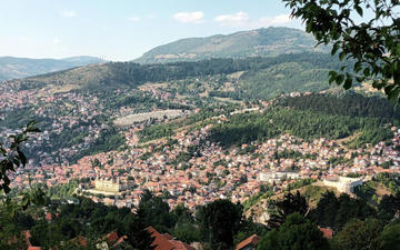 Vista di Sarajevo dal Monte Trebević (Foto LB Viaggiare i Balcani)