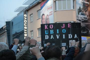 Banja Luka, durante una delle manifestazioni di Pravda za Davida (foto A.Sasso)