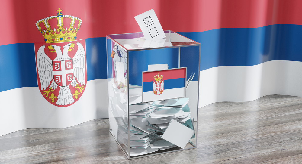 Izborna kutija sa srpskom zastavom © PX Media/Shutterstock Izborna kutija sa srpskom zastavom © PX Media/Shutterstock