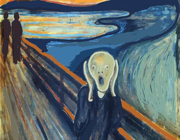 Particolare de L'urlo di Edvard Munch
