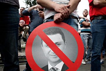 Proteste a Skopje contro Nikola Gruevski nel 2015 - © Alexandros Michailidis/Shutterstock