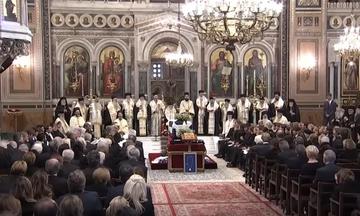 Durante i funerali di Konstantinos II ad Atene